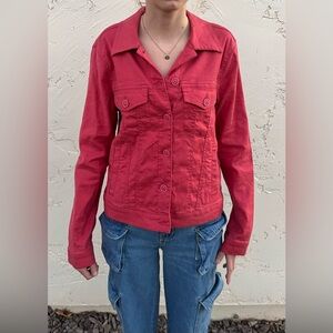NWT Level 99 Evereve Linen trucker Jacket